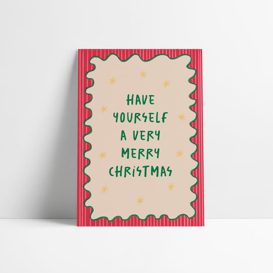 Have Yourself A Very Merry Christmas | Festive Wall Art Print