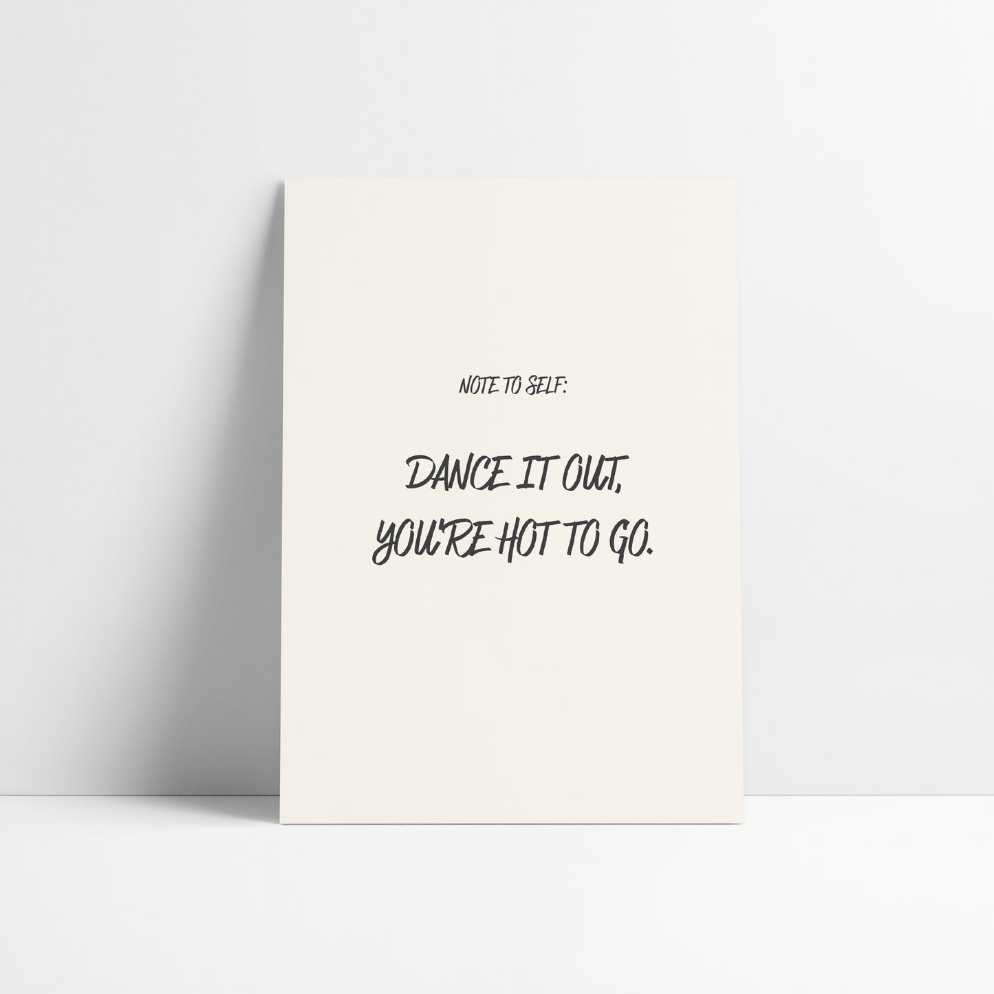 Note To Self - You're Hot To Go | Chappell Roan Lyrics Art Print