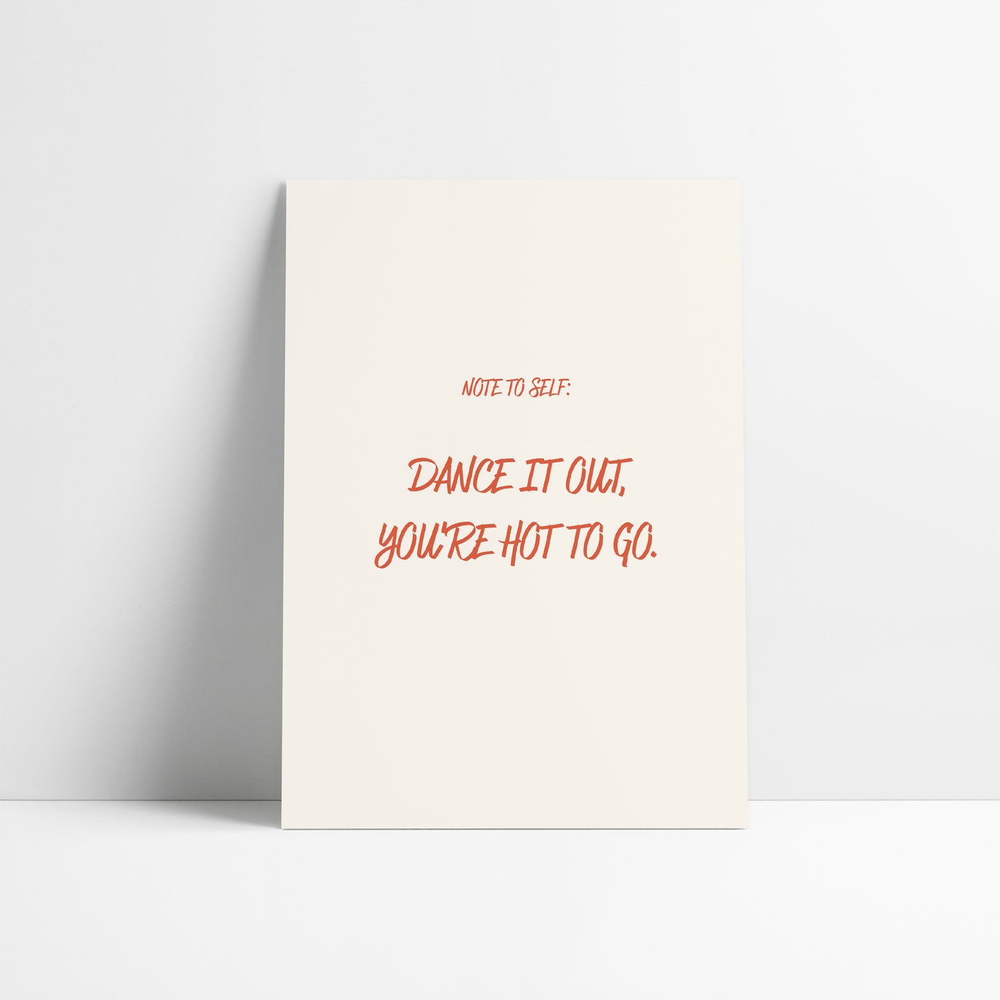 Note To Self - You're Hot To Go | Chappell Roan Lyrics Art Print
