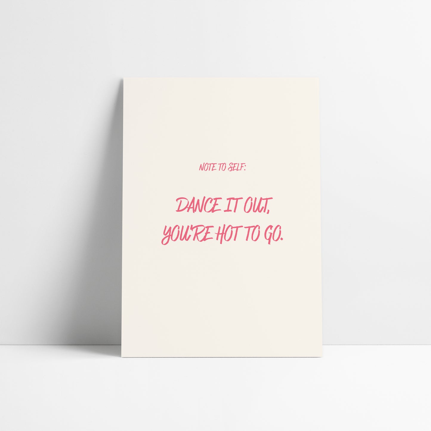 Note To Self - You're Hot To Go | Chappell Roan Lyrics Art Print