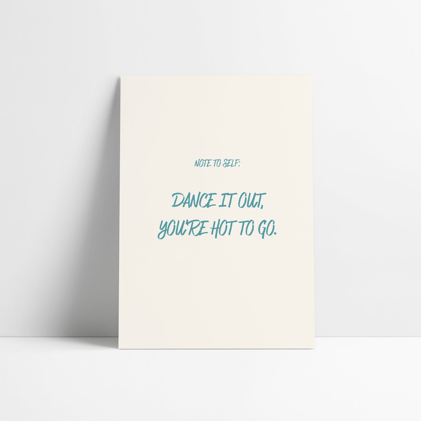 Note To Self - You're Hot To Go | Chappell Roan Lyrics Art Print