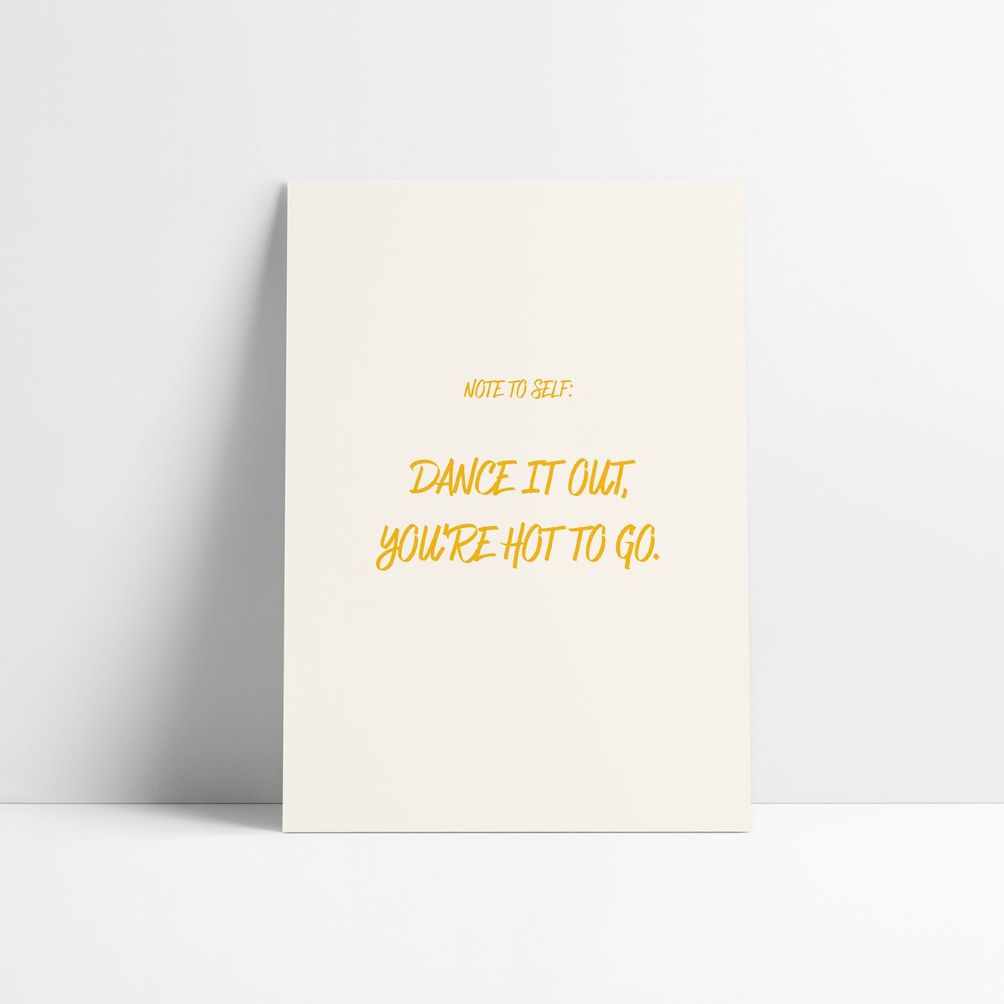 Note To Self - You're Hot To Go | Chappell Roan Lyrics Art Print