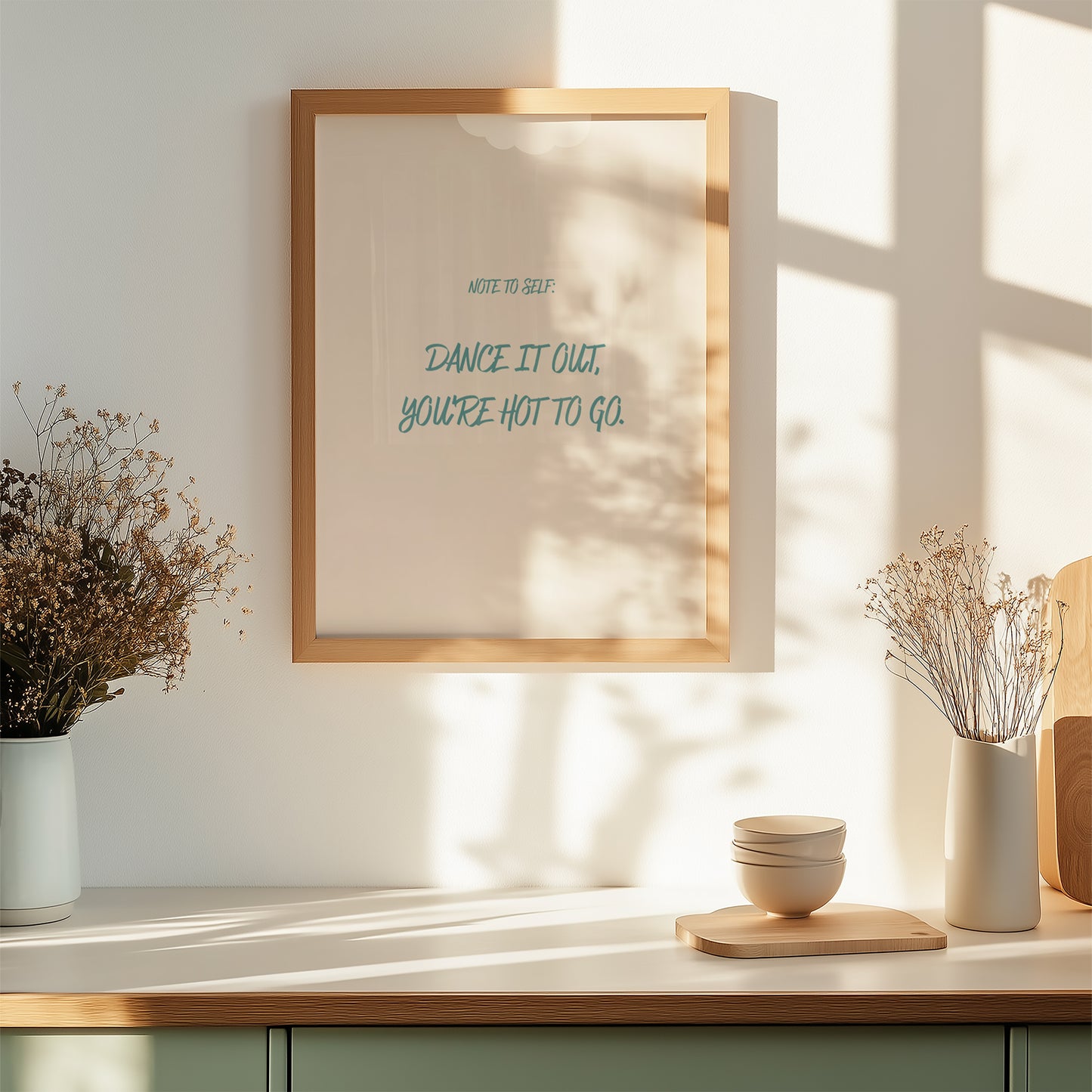 Note To Self - You're Hot To Go | Chappell Roan Lyrics Art Print