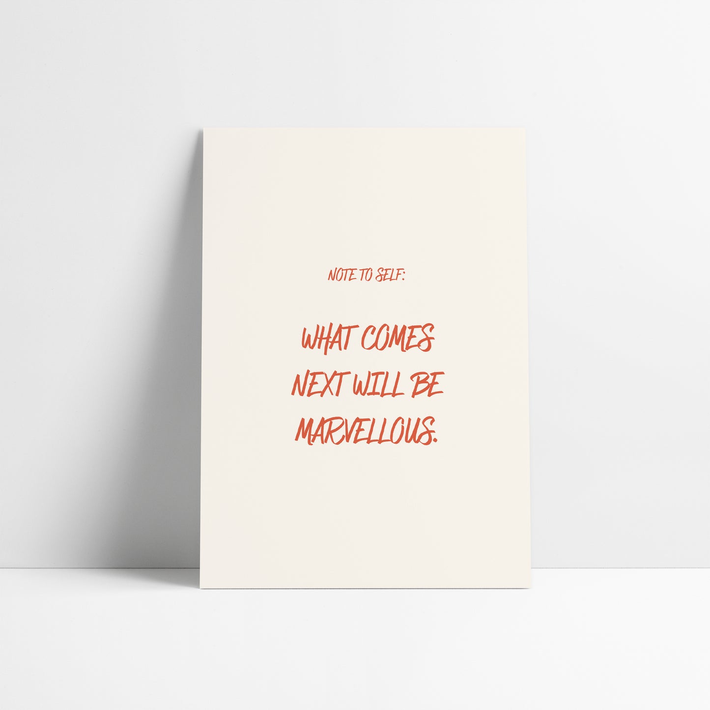 Note To Self - What Comes Next Will Be Marvellous | FRED Again Lyric Art Print
