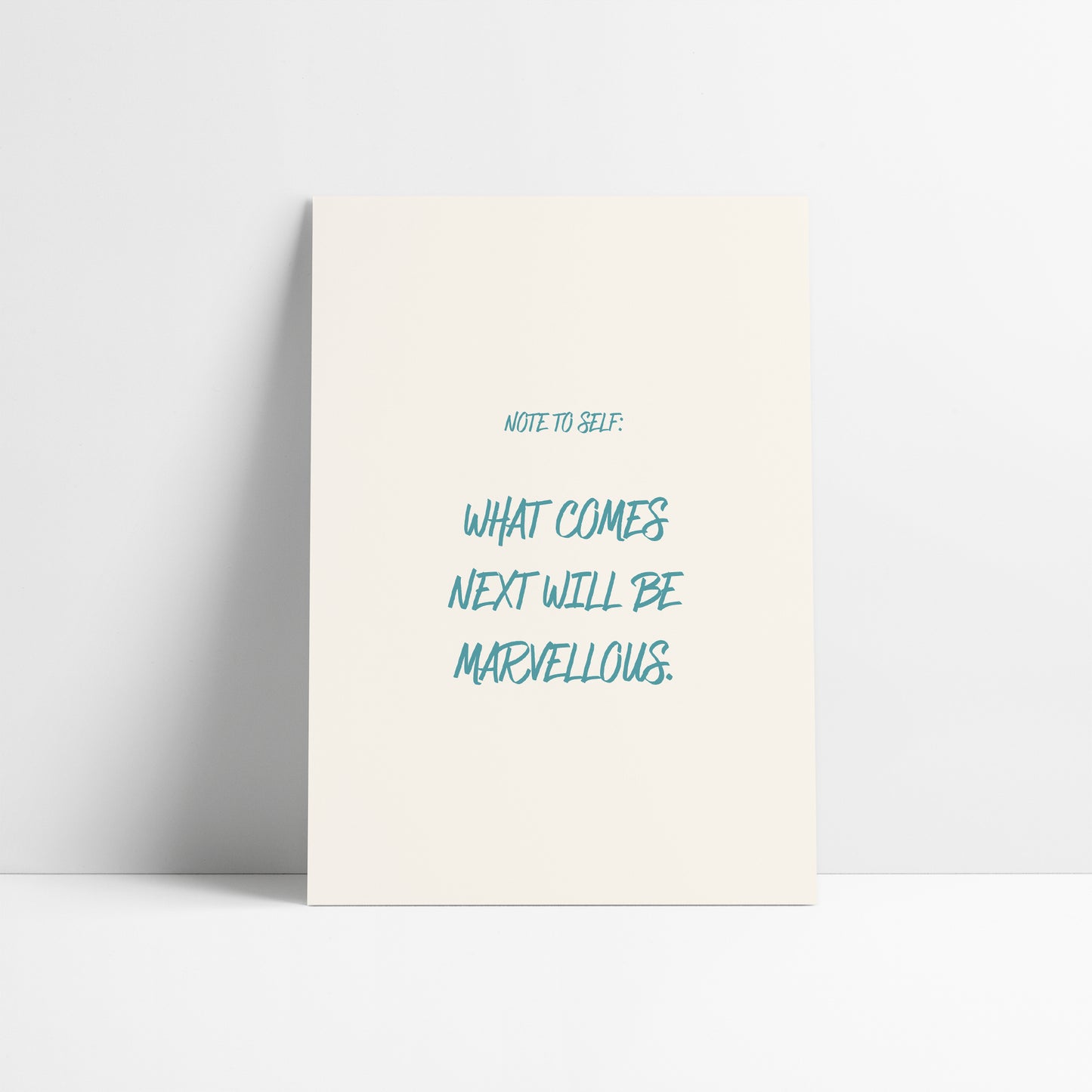 Note To Self - What Comes Next Will Be Marvellous | FRED Again Lyric Art Print