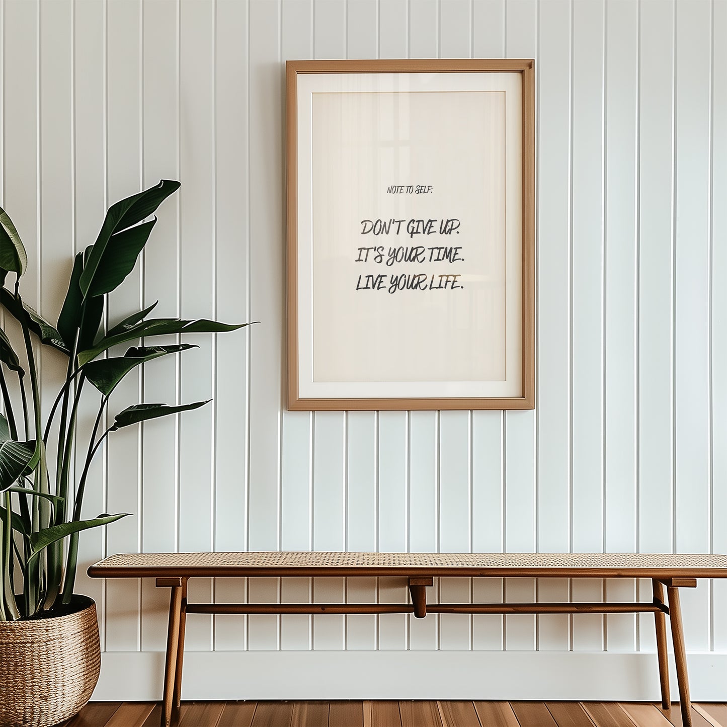Note To Self - Don't Give Up | Sonny Fedora Somedays Lyric Wall Art Print
