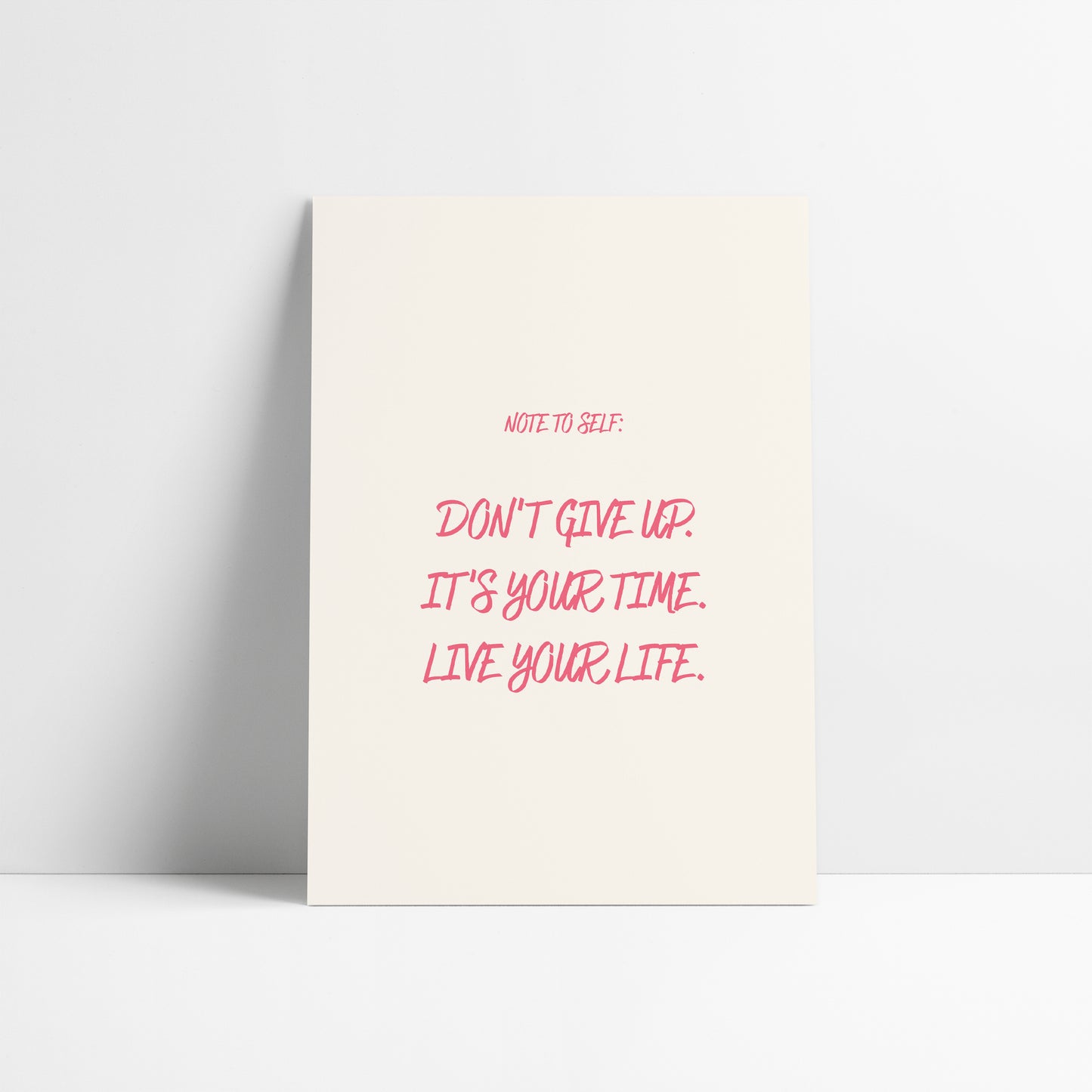 Note To Self - Don't Give Up | Sonny Fedora Somedays Lyric Wall Art Print
