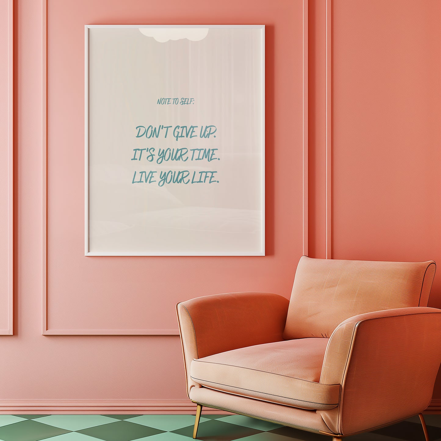 Note To Self - Don't Give Up | Sonny Fedora Somedays Lyric Wall Art Print