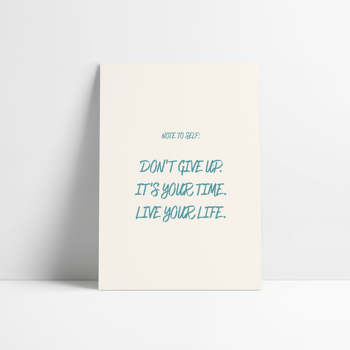 Note To Self - Don't Give Up | Sonny Fedora Somedays Lyric Wall Art Print
