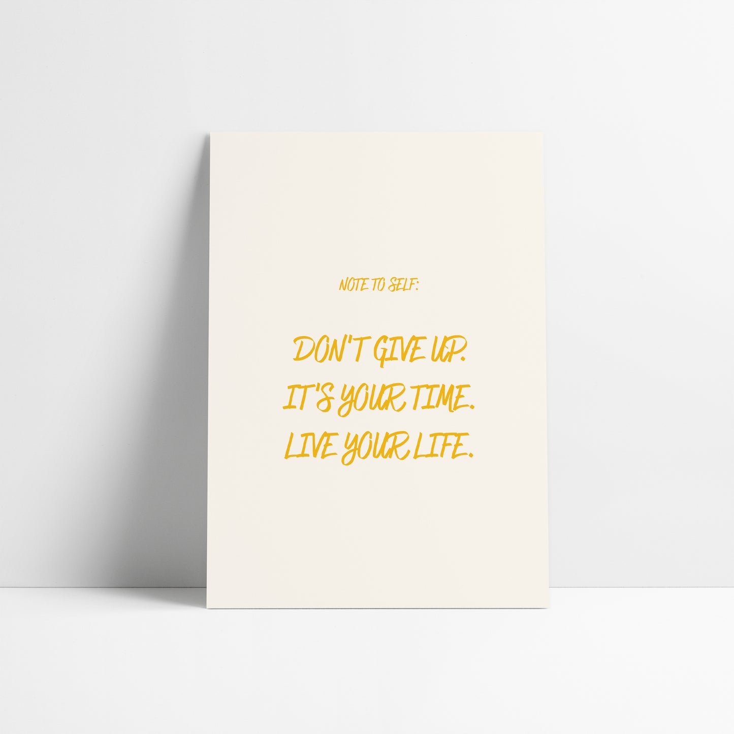 Note To Self - Don't Give Up | Sonny Fedora Somedays Lyric Wall Art Print