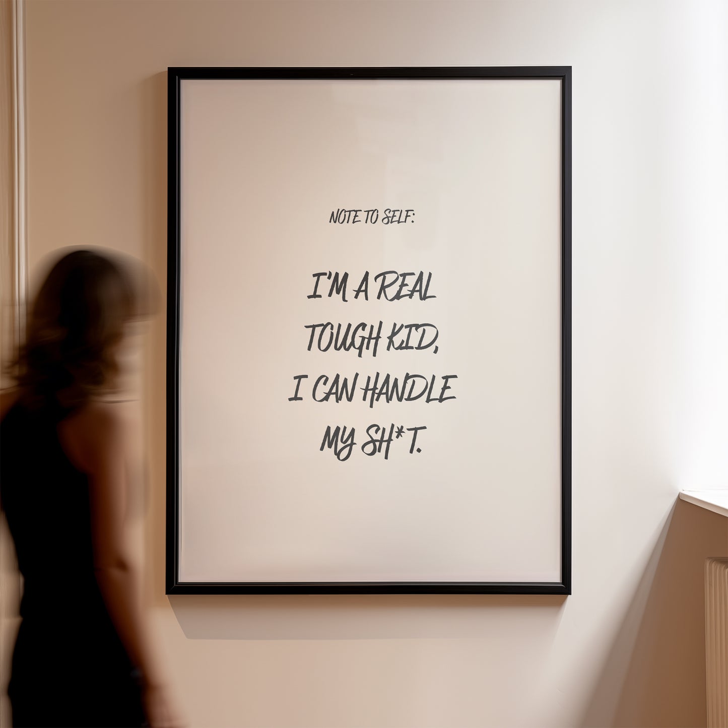 Note To Self - I'm a Real Tough Kid | Taylor Swift Lyric Art Print
