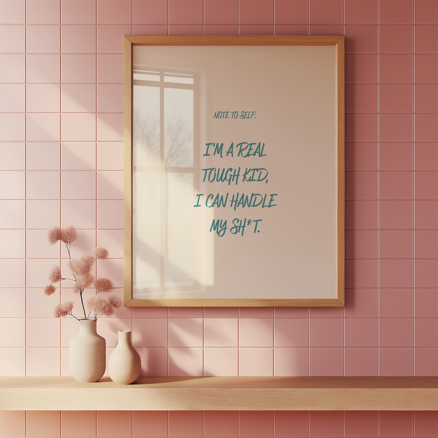 Note To Self - I'm a Real Tough Kid | Taylor Swift Lyric Art Print