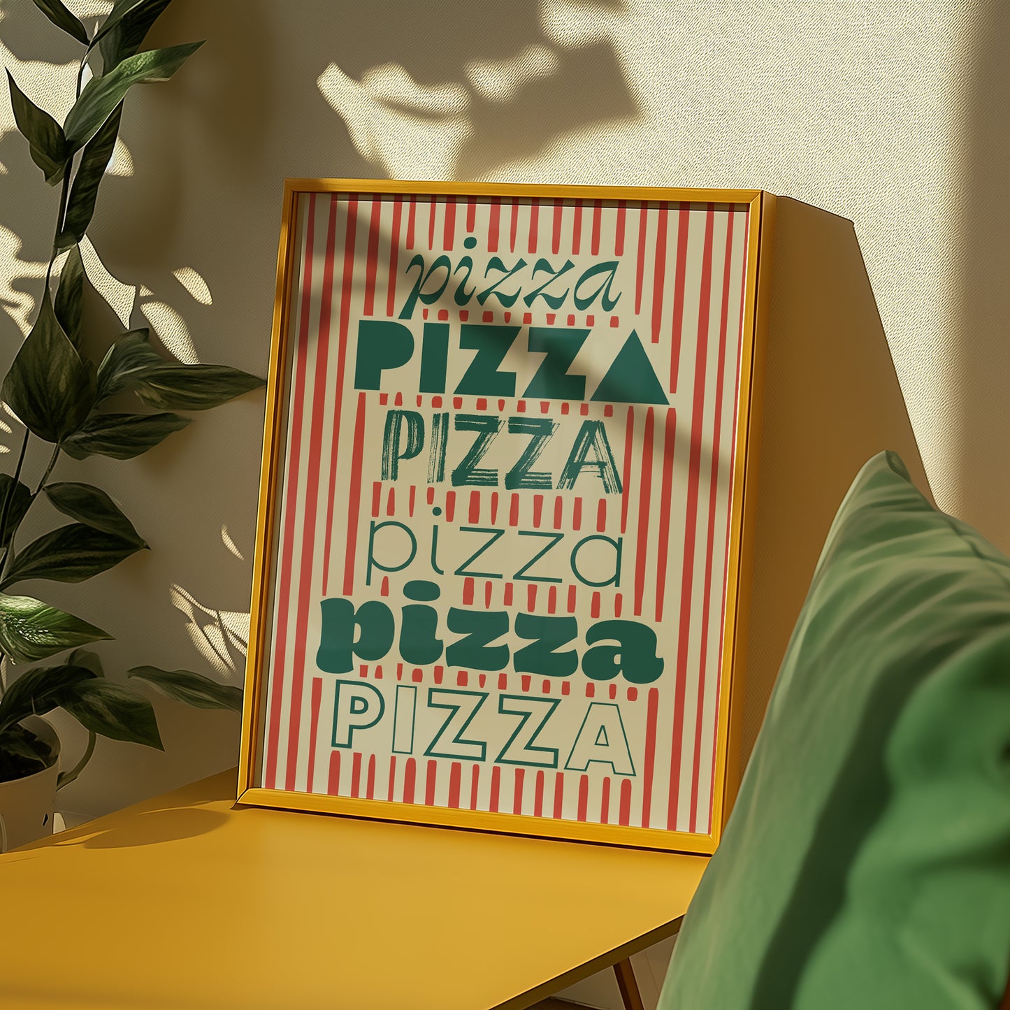 Pizza Striped List Print