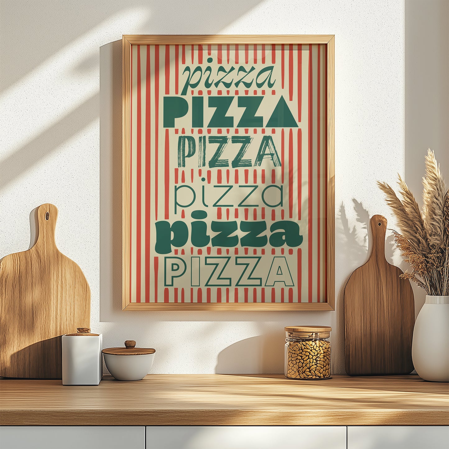 Pizza Striped List Print