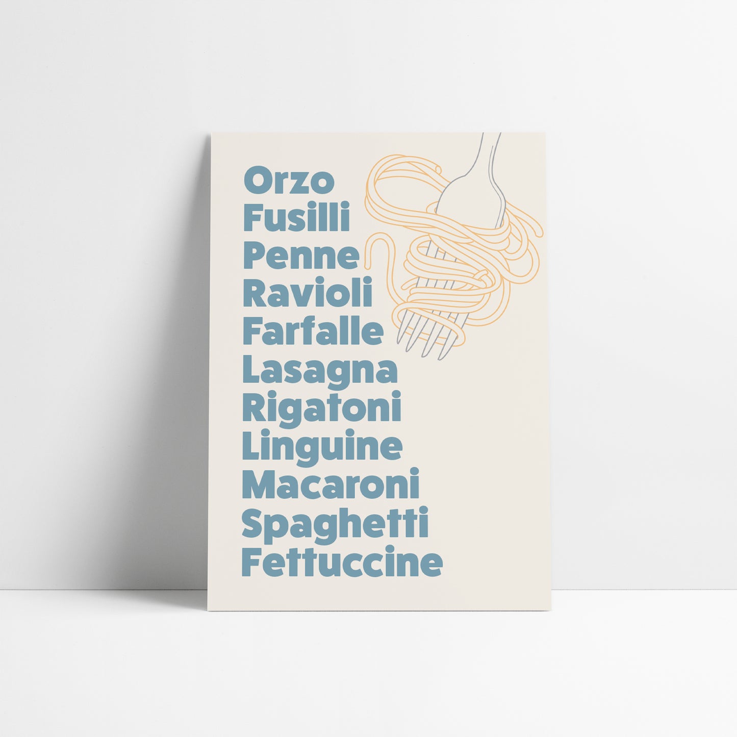 Types of Pasta List Print