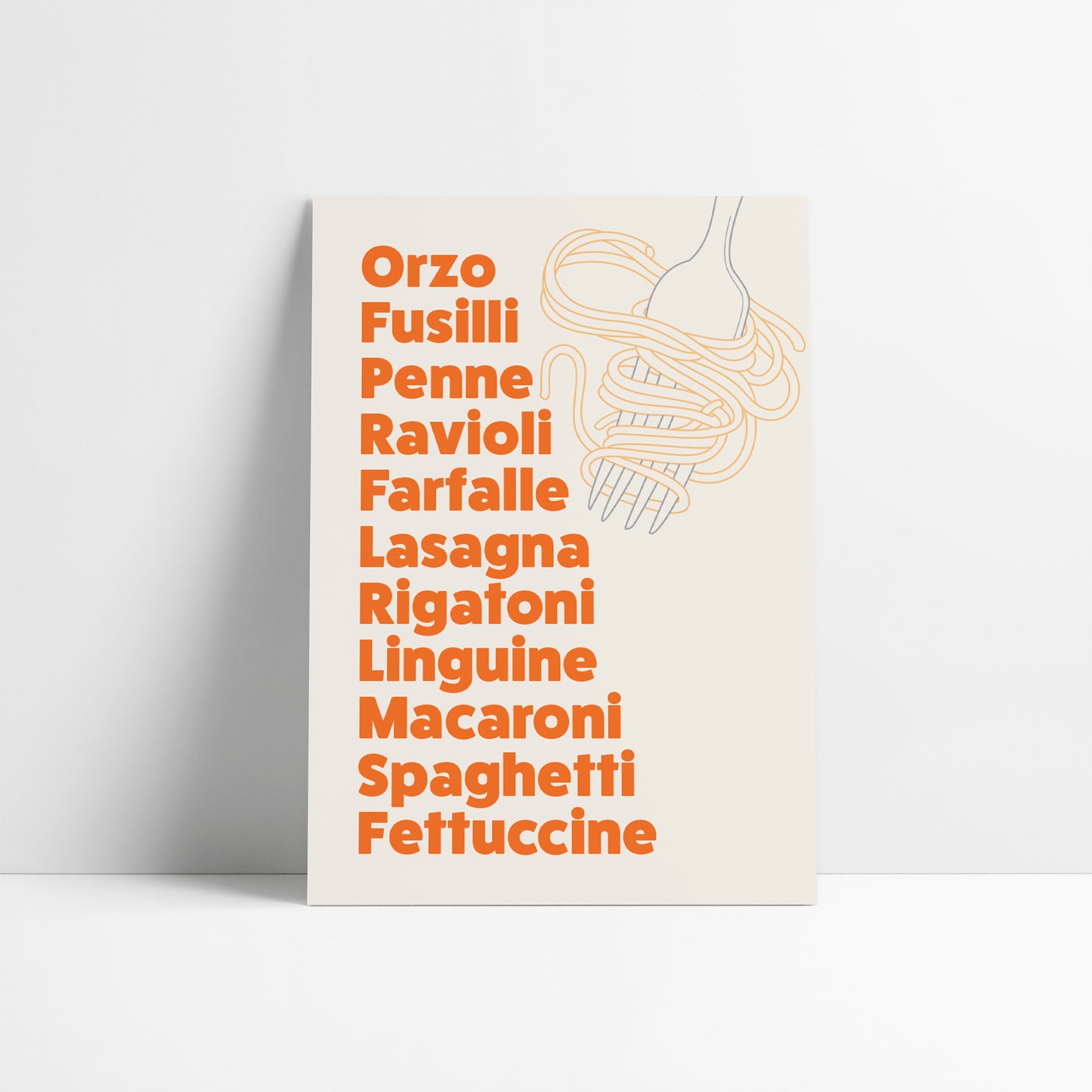 Types of Pasta List Print