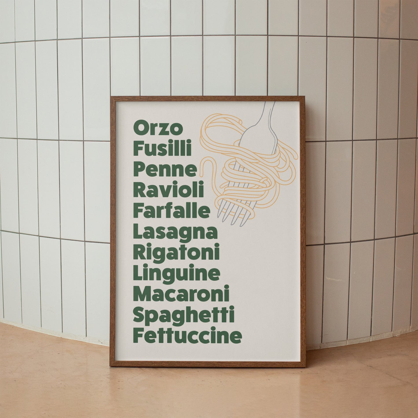 Types of Pasta List Print