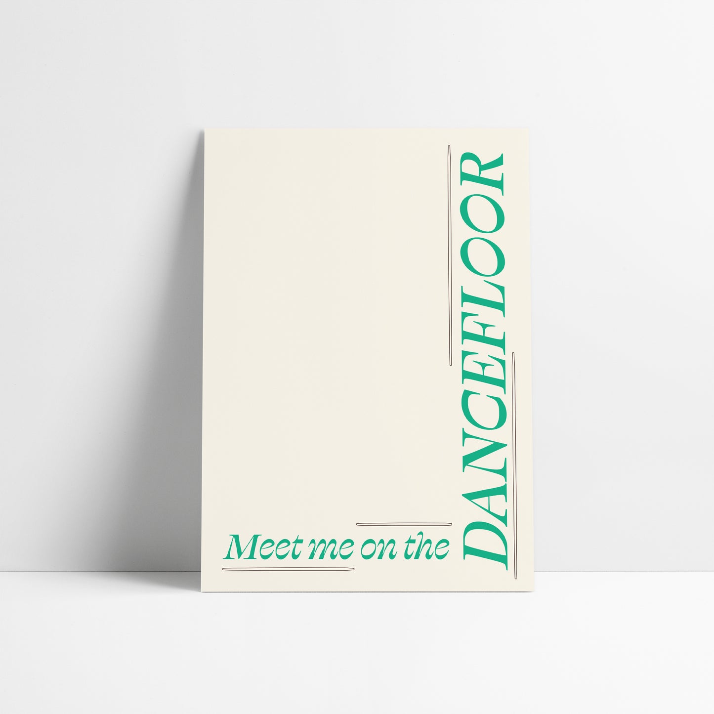 Meet Me On The Dancefloor Minimal Print