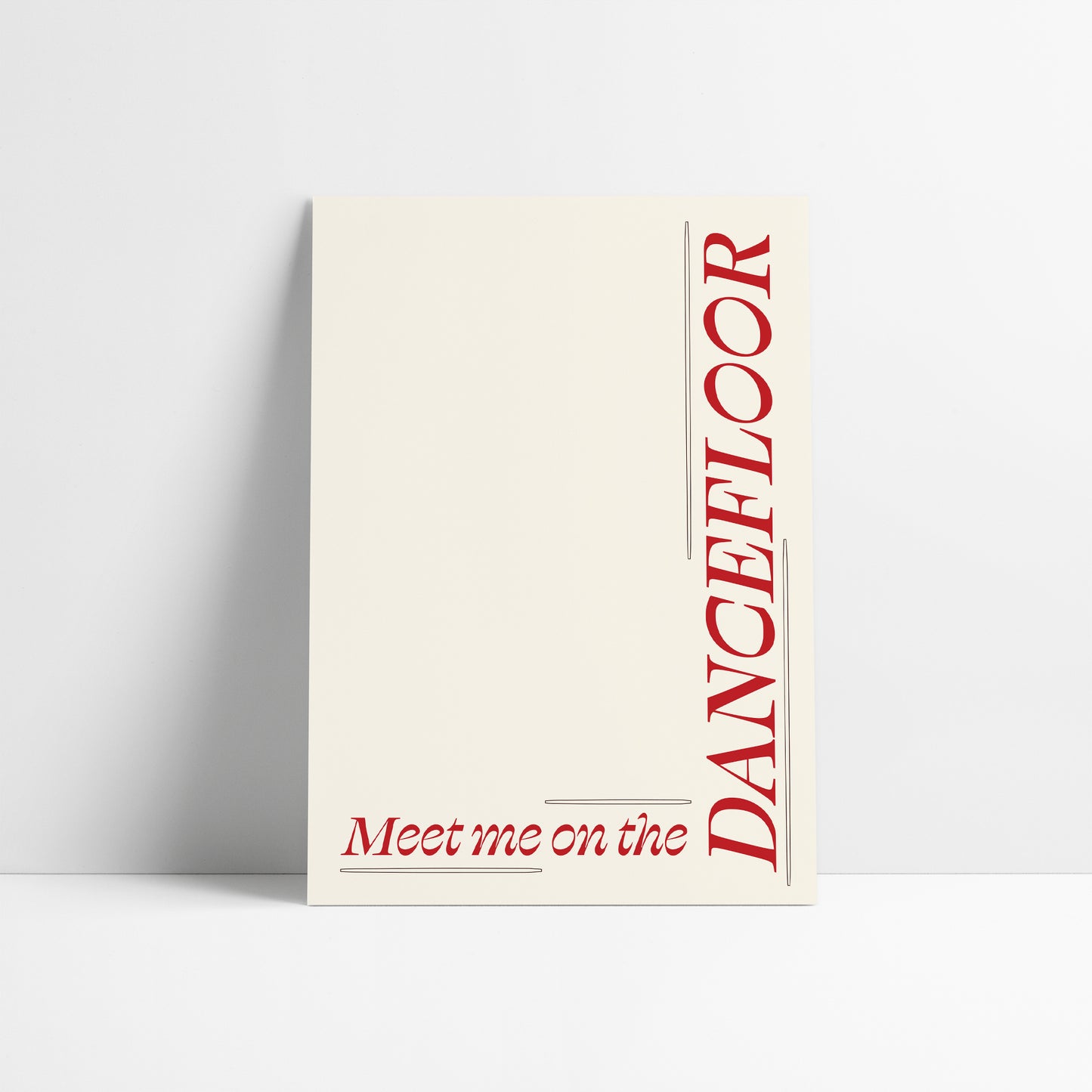 Meet Me On The Dancefloor Minimal Print