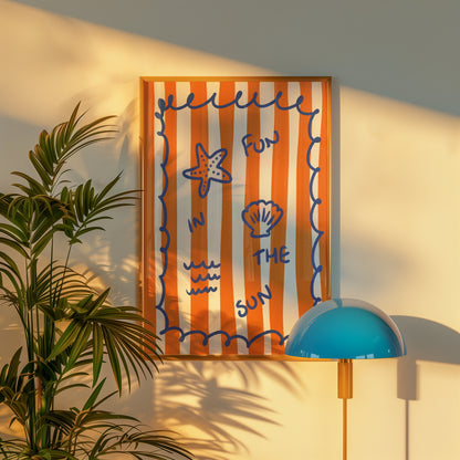 Fun in the sun art print
