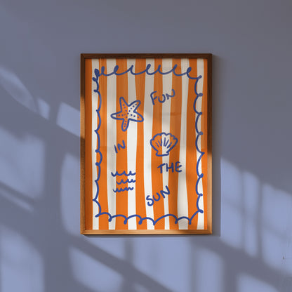 Fun in the sun art print