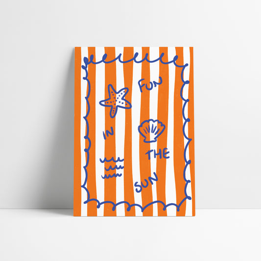 Fun in the sun art print