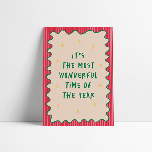 It's The Most Wonderful Time Of The Year | Festive Wall Art Print