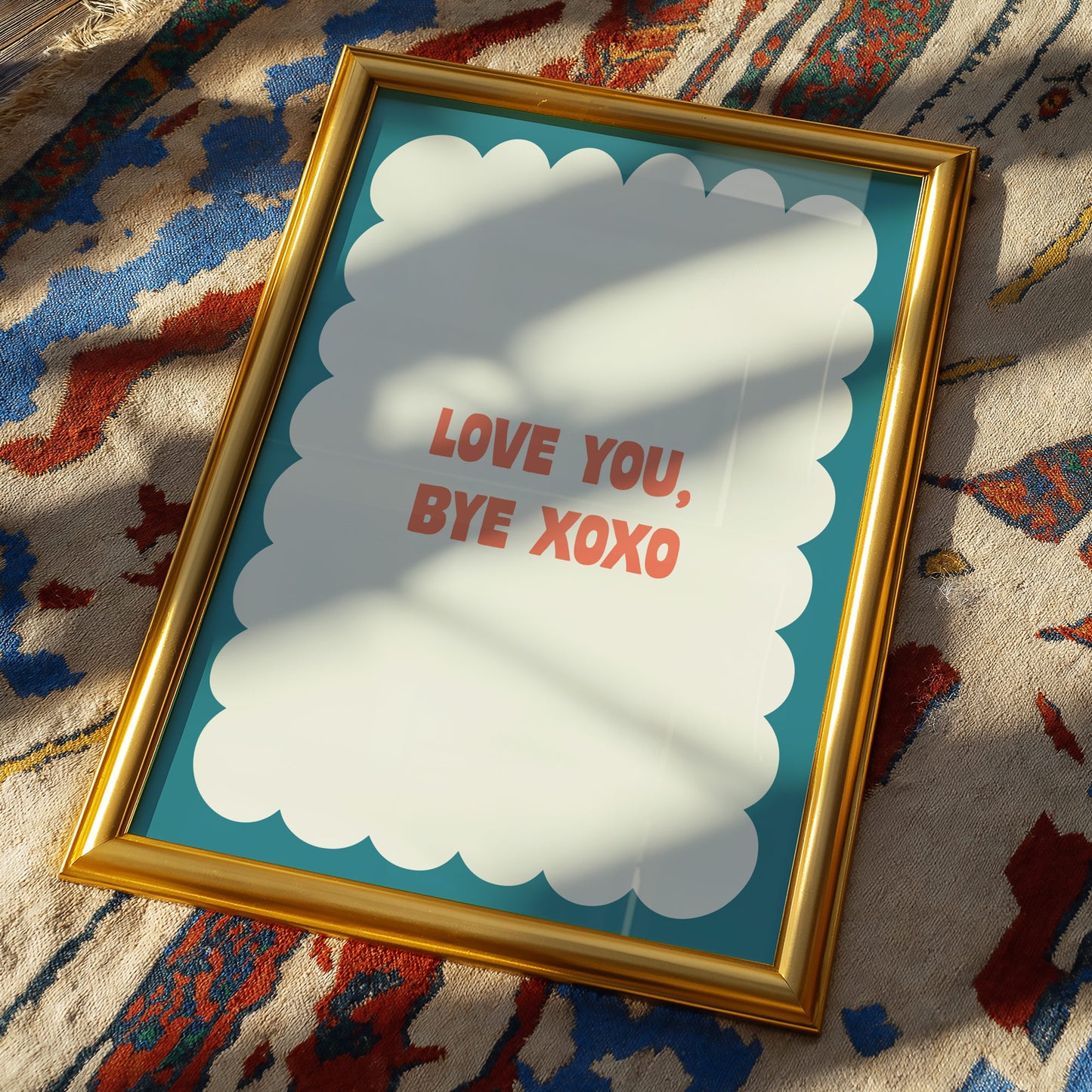 Love you, bye xoxo print