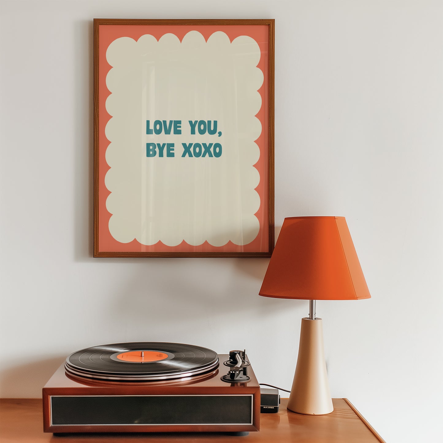 Love you, bye xoxo print