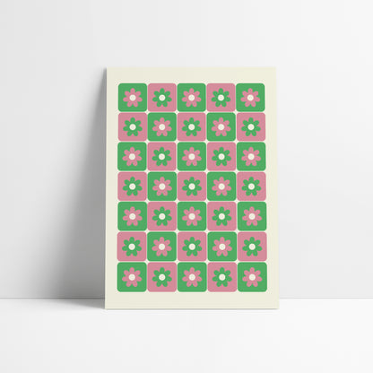 Mosaic Flower Print