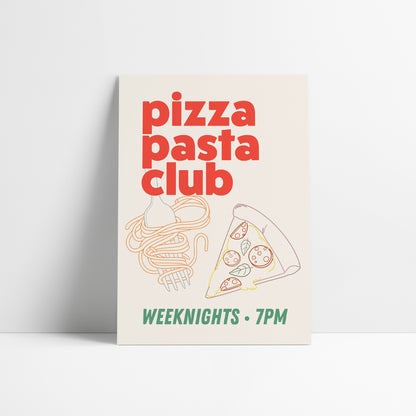 Pizza Pasta Club Print