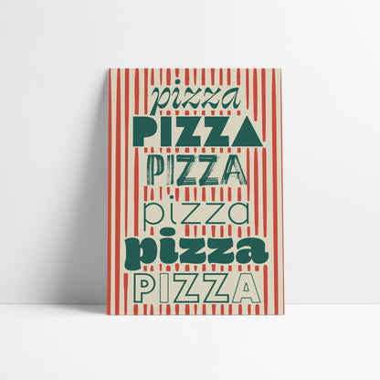 Pizza Striped List Print